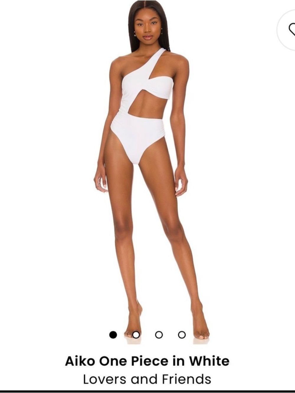 Lovers + Friends White One-Shoulder Cutout Swimsuit